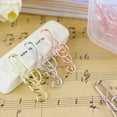 thumbnail image 2 of Trayknick 10 Pcs/Ensemble Pinces à Papier Colorées Lisses Forme de Symbole Musical Durables Résistantes à la Rouille pour Table, 2 of 13