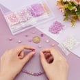 thumbnail image 5 of 300pcs 8mm Glass Beads 10 Colors Baking Painted Crackle Beads Purple Beads Round Loose Beads Craft Beads for Necklace Friendship Bracelet Earring Jewelry Making Christmas Ornament DIY, 5 of 9