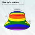 thumbnail image 3 of Gay-Pride Flag Bucket Hat With Reflective Stripe Beach Sun Fishing Hat Reversible For Men Women, 3 of 7