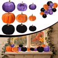thumbnail image 6 of Artificial Pumpkin Decorations, Soft Flocked Fall Ornaments For Halloween Thanksgiving Autumn Harvest Table Decor Mantel Shelf Fireplace Home Accent,Shelf&nbsp;Decor&nbsp;Farmhouse, 6 of 6