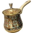 thumbnail image 1 of HUGFEGWE Cafetière Turque Pichet à Fondre Théière à Long Manche Bouilloire à Eau Résistante à la Rouille Polyvalente avec Couvercle Chauffe-Lait Bouilloire à Café, Style A, 550 ml CA919-76232, 1 of 7