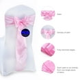 thumbnail image 6 of MDS Pack of 50 Satin Chair Sashes Bow Sash for Wedding and Events Decor -Pink, 6 of 6