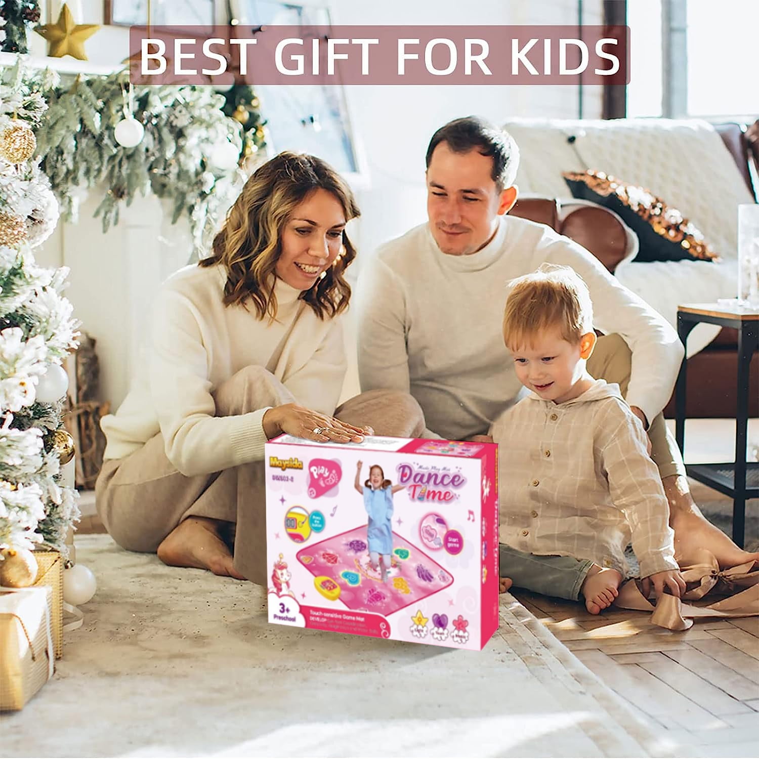 Sunforu Unicorn Dance Mat Toys for 3-12 Year Old Girls, 6 Game Modes Educational Musical Dance Pad,Christmas Birthday Gifts for Kids
