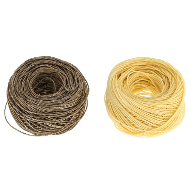Núcleo de la vela, 61m Núcleo orgánico de cá?amo de la vela del cá?amo con cera pura de abeja para la mecha de la vela de la lámpara de aceite de DIY(#1) LYUMO Núcleo de la vela