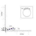 thumbnail image 4 of ANGARA Natural 0.24 Ct. Amethyst with Diamond Classic Ring in 14K White Gold for Women (Ring Size: 5), 4 of 9