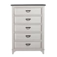thumbnail image 6 of Liberty Furniture Industies, INC Allyson Park 5 Drawer Chest in Wirebrushed White w/ Charcoal Top, 6 of 6