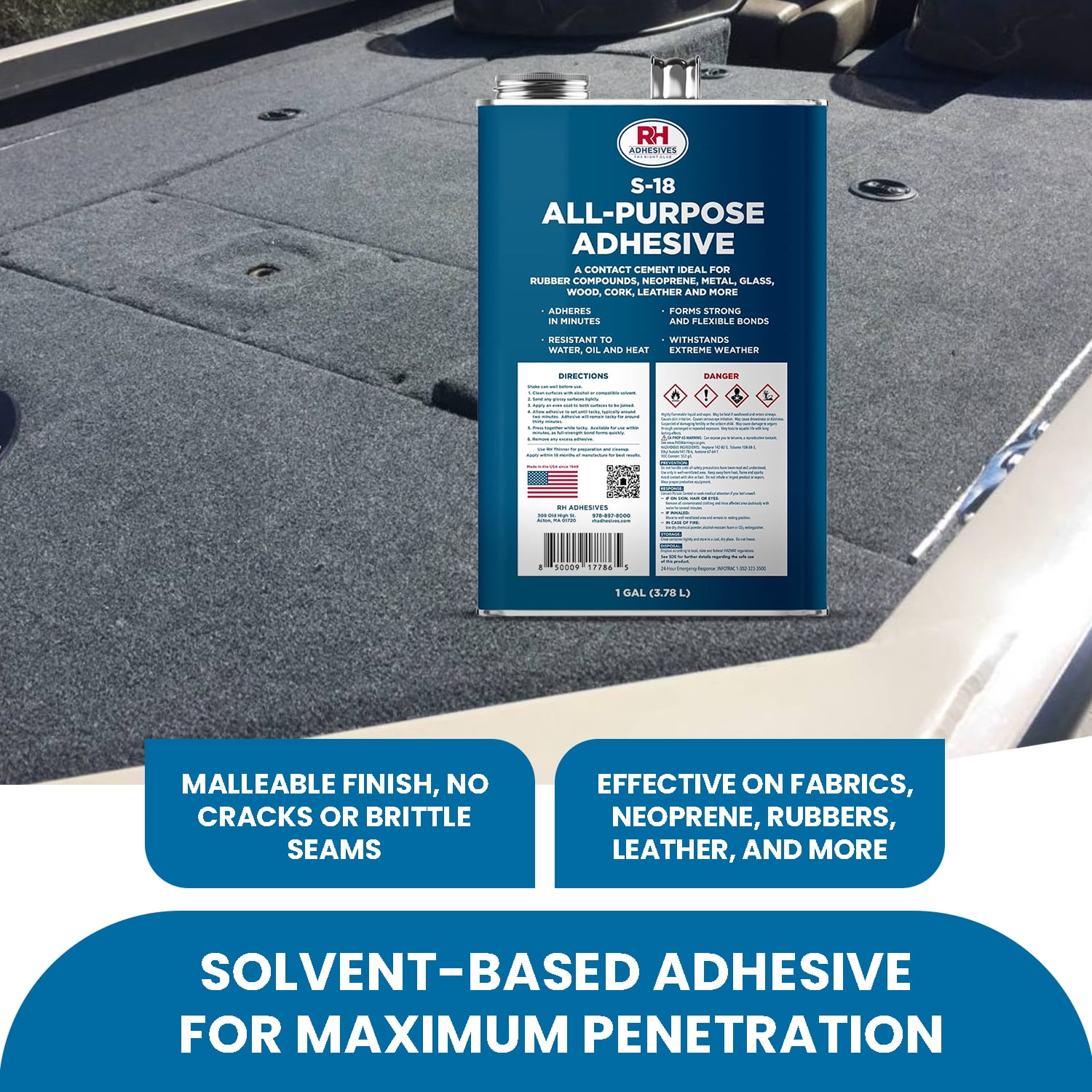 S-18 All-Purpose Adhesive, 1 Gallon - RH Adhesives