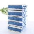 thumbnail image 2 of Blue Oversized Velvet Bath Towels Set 5 Pieces Super Absorbent Fast Drying 27.6 X 55.1 Inches Blue Color, 2 of 6