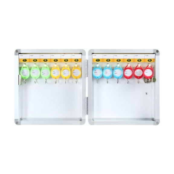 yotijay Key Lock Box Wall Mounted Storage Case Key Cabinet for Office Hotel Car Rental 12 Position