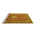 thumbnail image 2 of Ahgly Company Machine Washable Indoor Rectangle Medallion Yellow Traditional Area Rugs, 5' x 8', 2 of 4