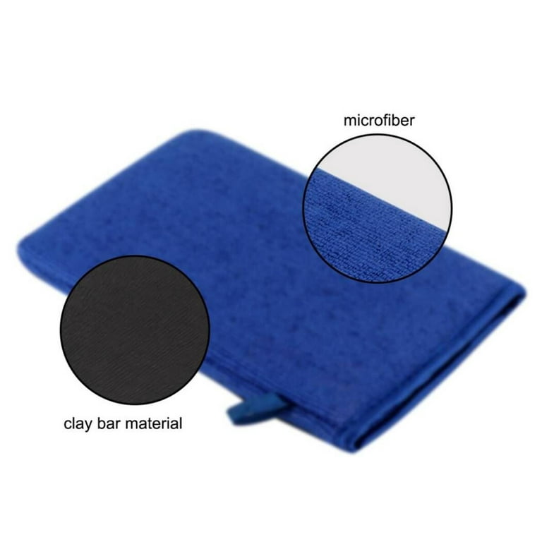 2 Pack Clay Mitt, WEEKSUN Clay Mitt for Car Detailing with Elastic Strap Veicer0, Clay Bars Auto Detailing Mitt, Scratch-Free Safe Clay Eraser Mitt