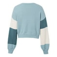 thumbnail image 4 of UJNDER Women's Cropped Cardigan Long Sleeve Ribbed Knit Cute Sweater Womens Cardigan Sweaters Blue S, 4 of 8