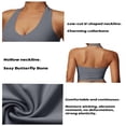 thumbnail image 4 of Estbridge Women‘s Halter Sports Bra For Workout U Neck Yoga Bra Padded Wireless, 4 of 17
