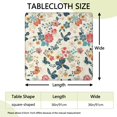 thumbnail image 2 of Pioneer Flower Floral Print Pattern Square Fitted Tablecloth with Elastic Edge,Square Table Cover,Washable Elastic Table Cover for Home Kitchen Party Decor 36"x36", 2 of 6