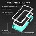 thumbnail image 6 of Petocase for Samsung Galaxy A15 5G Case Shockproof Dust/Drop Proof 3-Layer Full Body Protection [Without Screen Protector] Rugged Heavy Duty Cover Case for Galaxy A15 5G,Teal/White, 6 of 7