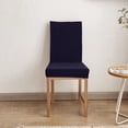 thumbnail image 3 of Funda protectora elástica extraíble y lavable para silla, funda de asiento para el comedor del hogar (azul oscuro), 3 of 8