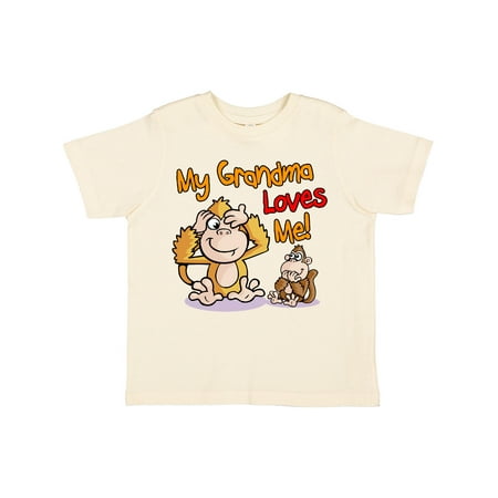 

Inktastic My Grandma Loves Me Monkey Gift Toddler Boy or Toddler Girl T-Shirt