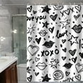 thumbnail image 4 of Valentines Day Shower Curtain Sets with Bath Rugs Set of 4,Bathroom Sets with Shower Curtain and Rugs and Accessories,Gnome Valentines Day Shower Curtain,Red Rose Valentine's Day Bathroom Set, 4 of 9