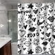 thumbnail image 4 of Cortina de Ducha de San Valentín, Juego de Cuatro Piezas, Cortina de Ducha Impermeable con Separación de Humedad y Secado Rápido para Baño y Hogar, 4 of 7