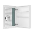 thumbnail image 3 of 20" W x 26" H Single-Door Bathroom Medicine Cabinet with Mirror, Recessed or Surface Mount Bathroom Wall Cabinet, Beveled Edges,Silver, 3 of 8