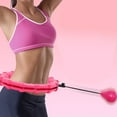 thumbnail image 1 of Aro de fitness inteligente con peso, 24 nudos desmontables, para masaje abdominal y esculpir el cuerpo, color rosa, 1 of 5
