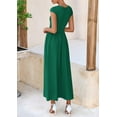 thumbnail image 2 of Vestido PRETTYGARDEN para mujer 2025, casual, casual, maxi, verde oscuro, 2 of 9