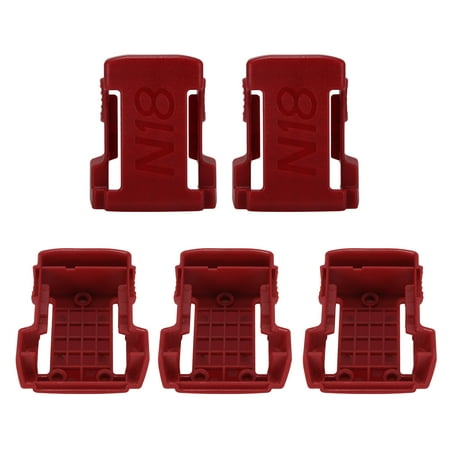 

Hi FANCY 5pcs Power Tool Battery Mount ABS Plastic Durable Stable Easy Installation Compact Battery Bracket with Countersunk Screw Hole 18V for Milwaukee M18 Battery Base