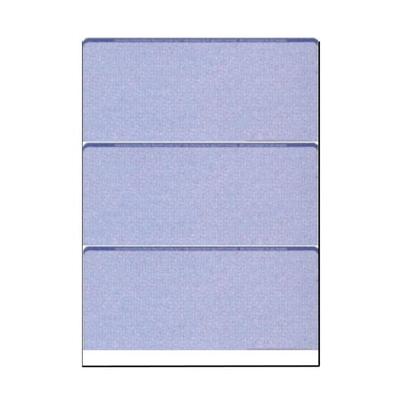 Zapco High-Security Check Paper, Blue w Complex Background Pattern, 8-1/2" x 11", Microperfed with 3-Up Checks, 12 Security Features - PACK OF 100 SHEETS