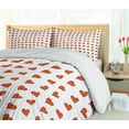 thumbnail image 4 of Ambesonne Valentine Duvet Cover Sets, Hearts Honeymoon, 2-King, Orange White, 4 of 6