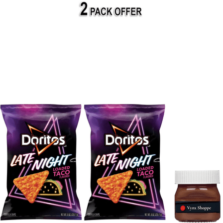 Doritos Tortilla Chips Late Night Loaded Taco, 9 oz Bag