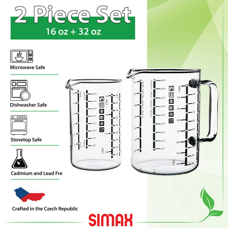 Simax Glass Measuring Cup, Durable Borosilicate Glass, Easy to