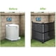 thumbnail image 4 of WubioA  Vinyl Fence Panels 2 Pack Outdoor Picket Privacy Screen Fence, 2PCS White PVC Fence Panel, 48" H X 36" W (Black), 4 of 6