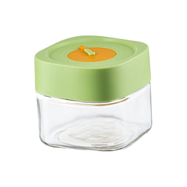 Tarro de cristal hermético para almacenar alimentos, a prueba de polvo, con tapa, apilable, para té verde 500ml