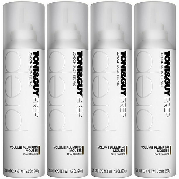 Toni & Guy Prep Hair Styling, Volume Plumping Mousse, 7.2 Ounce (Pack of 4)