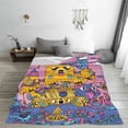 thumbnail image 4 of Adventure Time Jake the Dog Fleece Throw Blankets, Super Soft Flannel Cozy Blankets for Adults, Washable Lightweight Blanket for Couch Sofa Bed Office, Warm Plush Blankets, 4 of 8