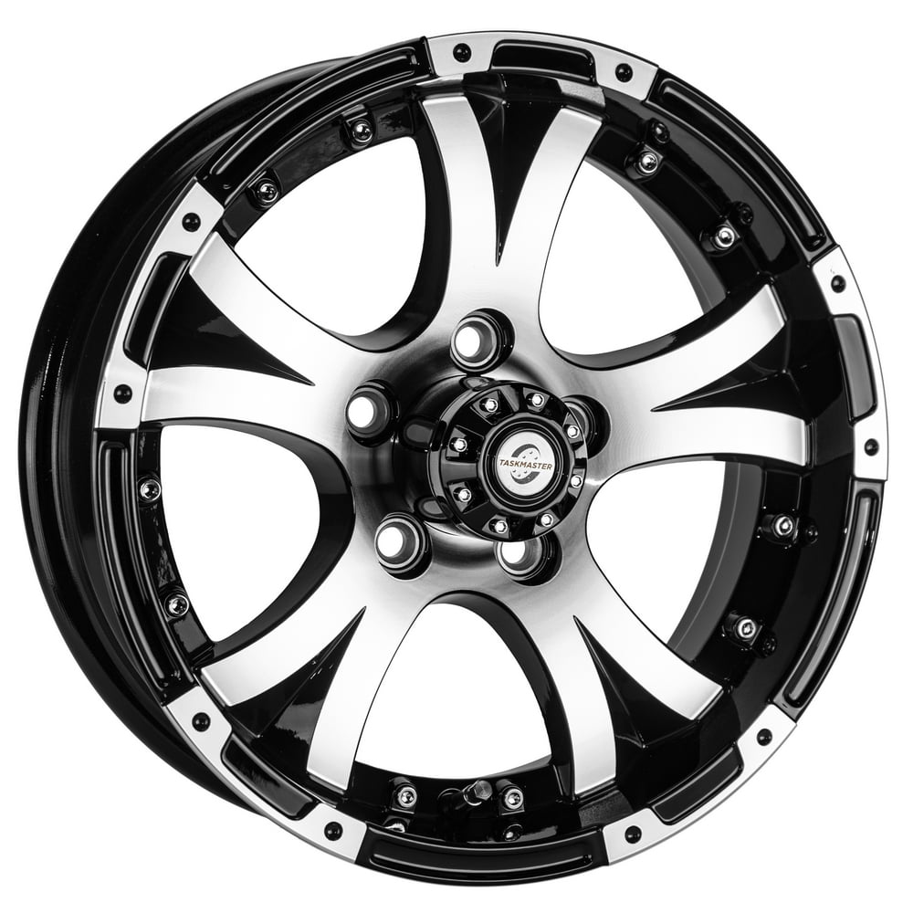 Viking Series Machined Lip and Face Gloss Black Aluminum Trailer Wheel