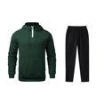 thumbnail image 4 of 2 Piece Mens Sweatsuits Casual Half Zip Hoodie and Sweatpant Pant Sets Sports Outfits Long Sleeve Tracksuits (3XL, Green), 4 of 7