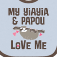 thumbnail image 4 of Inktastic Yia Yia and Papou Love Me Sloth Boys or Girls Baby Bib, 4 of 4