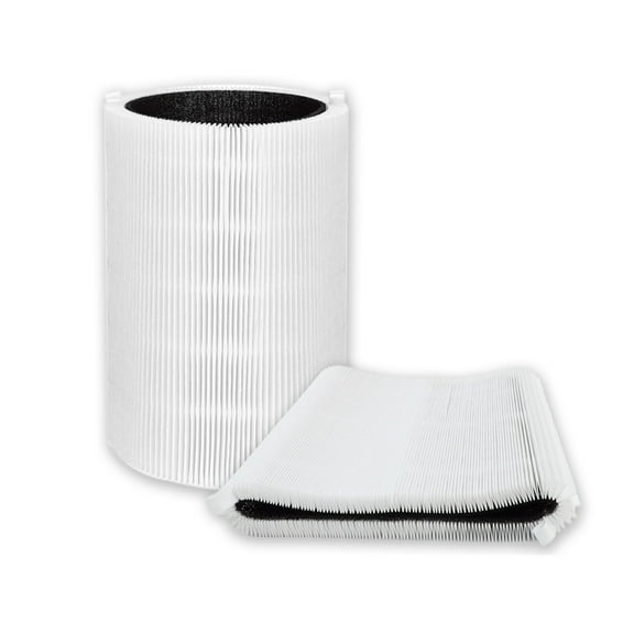 PUREBURG 2-Pack Replacement Filter Compatible with Blueair Blue Pure 411 Air Purifiers ,2-Pack H13 True HEPA with Activated Carbon 2-in-1