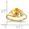 thumbnail image 2 of Primal Gold 14 Karat Yellow Gold 6x4mm Oval Citrine and Diamond Ring, 2 of 4