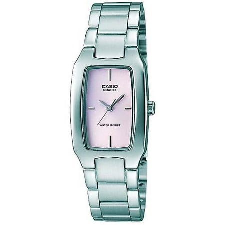 Casio Women's Pink Dial Watch, Stainless Steel Bracelet
