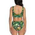 thumbnail image 3 of Daiia Vegan Women's Bikini Set Two Piece Swimsuit High Waisted Bikini Adjustable Straps Bikini Perfect for Beach, Pool, and Summer Vacation-, 3 of 9