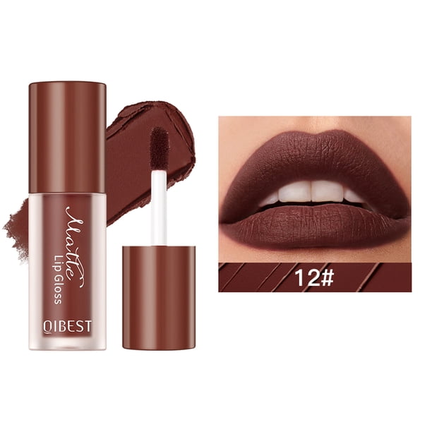Salud y Belleza, Belleza y Maquillaje, Lápiz Labial/Brillo Labial, Lápiz Labial, Mate Lápiz Labial Mate Brillo Labial Antiadherente Brillo Labial Natural Terciopelo Que No Se Desvanece Brillo Labial 2
