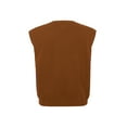 thumbnail image 4 of Krumba Mens Oversized Sweater Vest: Big Tall V Neck Plus Size Knit Sleeveless Casual Pullover Camel 3XL, 4 of 9