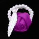 thumbnail image 4 of Flores de mano hechas a mano con perlas s Ramillete de muñeca nupcial para mujeres niñas Púrpura Sunnimix Ramillete de perlas de muñeca, 4 of 8