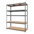 thumbnail image 2 of Tcbosik 5-Tier Adjustable Heavy Duty Steel Shelving Unit, Storage Rack Organizer for Garage, Kitchen, Office, Laundry, Basement (Gray, 43.3"L x 17.72"W x 70.87"H), 2 of 6