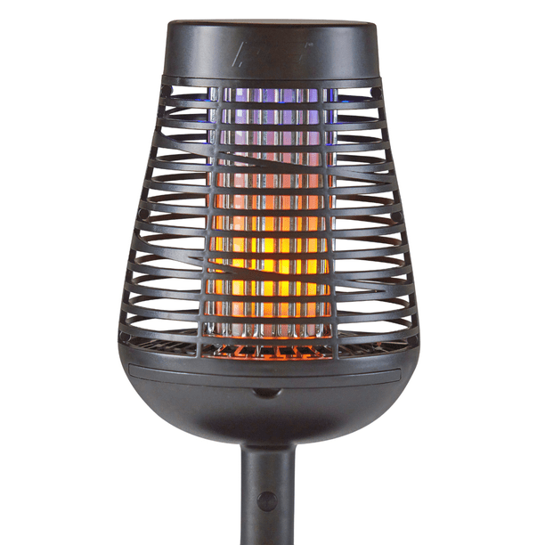 Pic Solar Insect Killer Torch with LED Flame Effect, Black Torch, Area