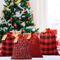 thumbnail image 2 of Bolsas de regalo de Navidad de tela OuMuaMua, paquete de 6 con cordón, 2 of 7
