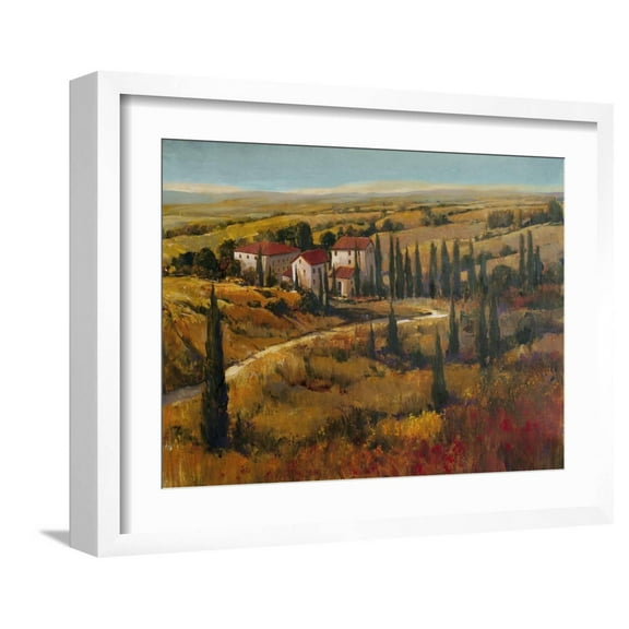 Art.com Tuscany II Art Print by Tim O'toole, White Frame Wall Art, 21" x 17"