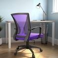thumbnail image 6 of Lacoo Mid-Back Office Desk Chair Ergonomic Mesh Task Chair with Lumbar Support, Purple, 6 of 8